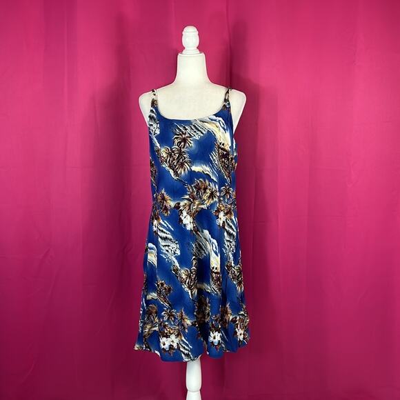 Hilo Hattie 2 piece Hawaiian blouse and dress set in blue , size XL - Picture 3 of 12